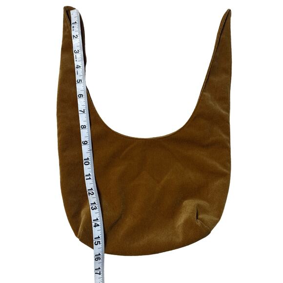 Merit Corduroy Tie Pouch Makeup Bag Brown Cosmetic Organizer - Picture 7 of 8